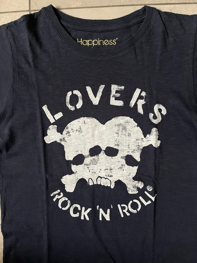 T-shirt blu Happines