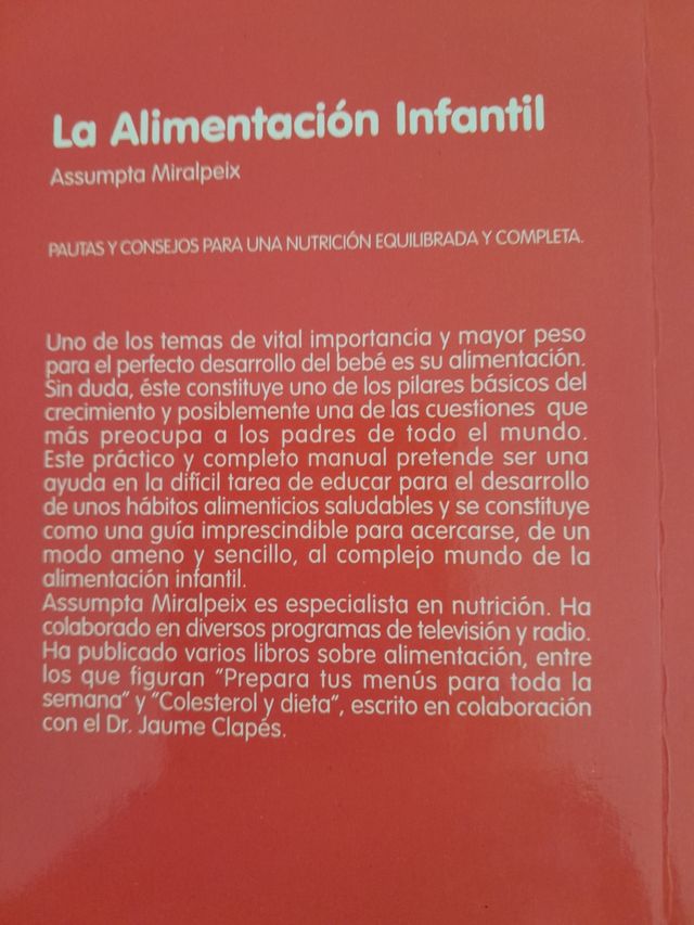Libro la alimentación infantil