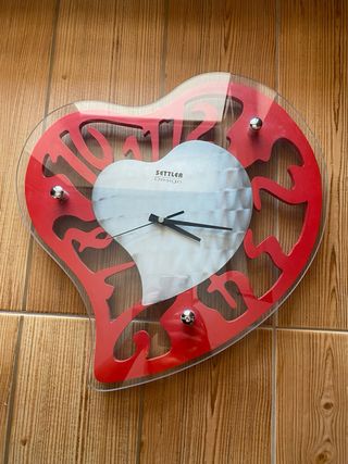 Reloj de pared corazón
