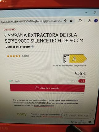 Campana Isla AEG