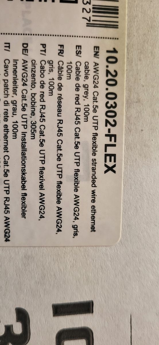 Cable Red rj45 100m cat e5