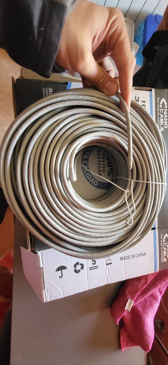 Cable Red rj45 100m cat e5