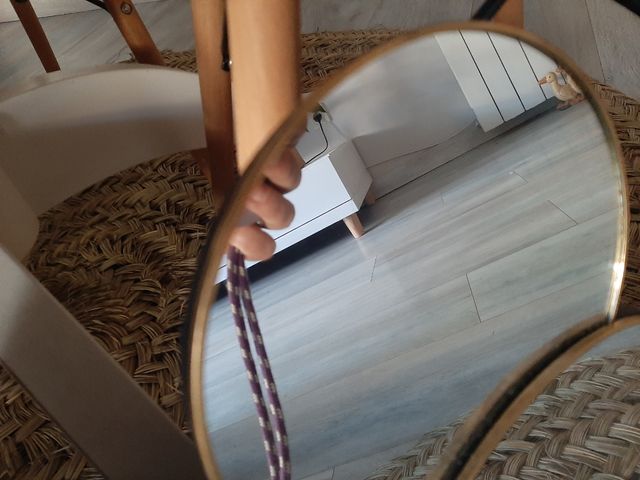 Espejo decorativo  marcó metalico dorado