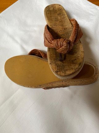 Zeppa infradito donna in sughero