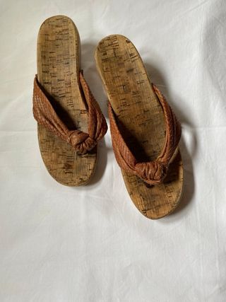 Zeppa infradito donna in sughero