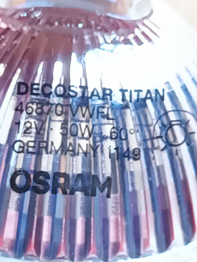5 OSRAM 50W 60° Lámparas halógenas techo con cable