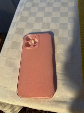 Cover iphone 14 pro max rosa brillantinato