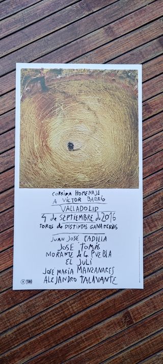 Cartel toros 21x12cm Miquel Barceló