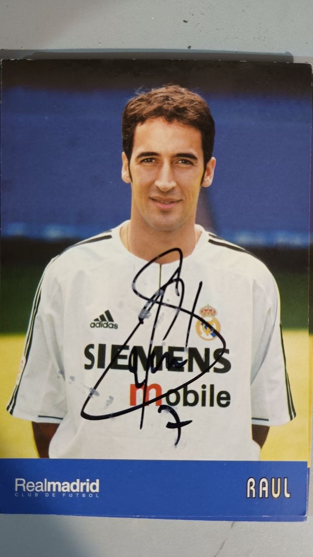 Autógrafo Raúl González Real Madrid