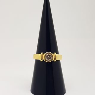 Anillo Oro 18K y Diamante Marrón 0.50ct