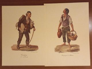 6 stampe costumi tradizionali Siciliani