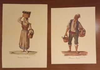 6 stampe costumi tradizionali Siciliani