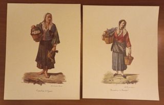 6 stampe costumi tradizionali Siciliani