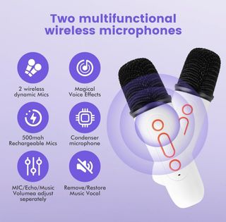 Karaoke portátil 2 micros NUEVO