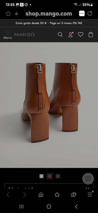 Botines Mango marrones