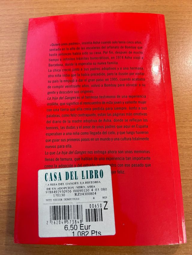 Libro. La hija del Ganges. Historia de una adopció