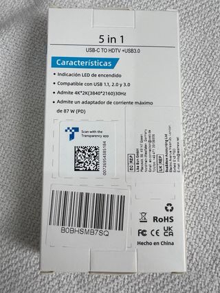 10X Hub USB C, 5 En 1 Adaptador USB C, NUEVO