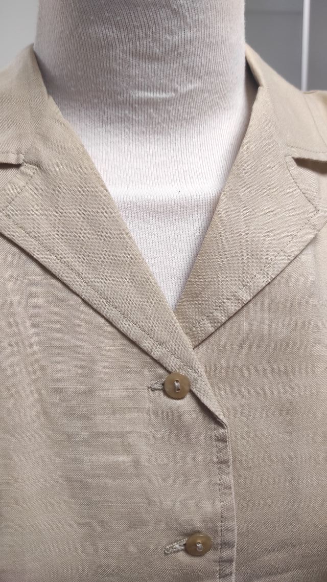 Blusa lino sin mangas verde claro