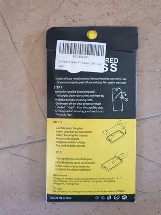 Funda + cristal templado redmi note 9