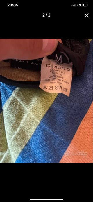 Guanti pelle esercito