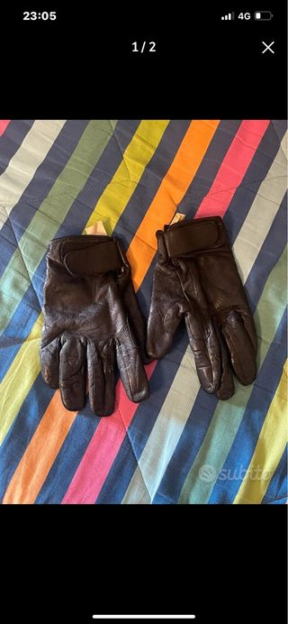 Guanti pelle esercito