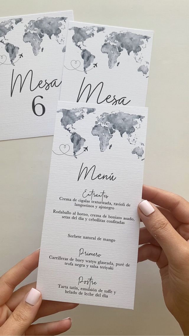 Papelería boda viajes