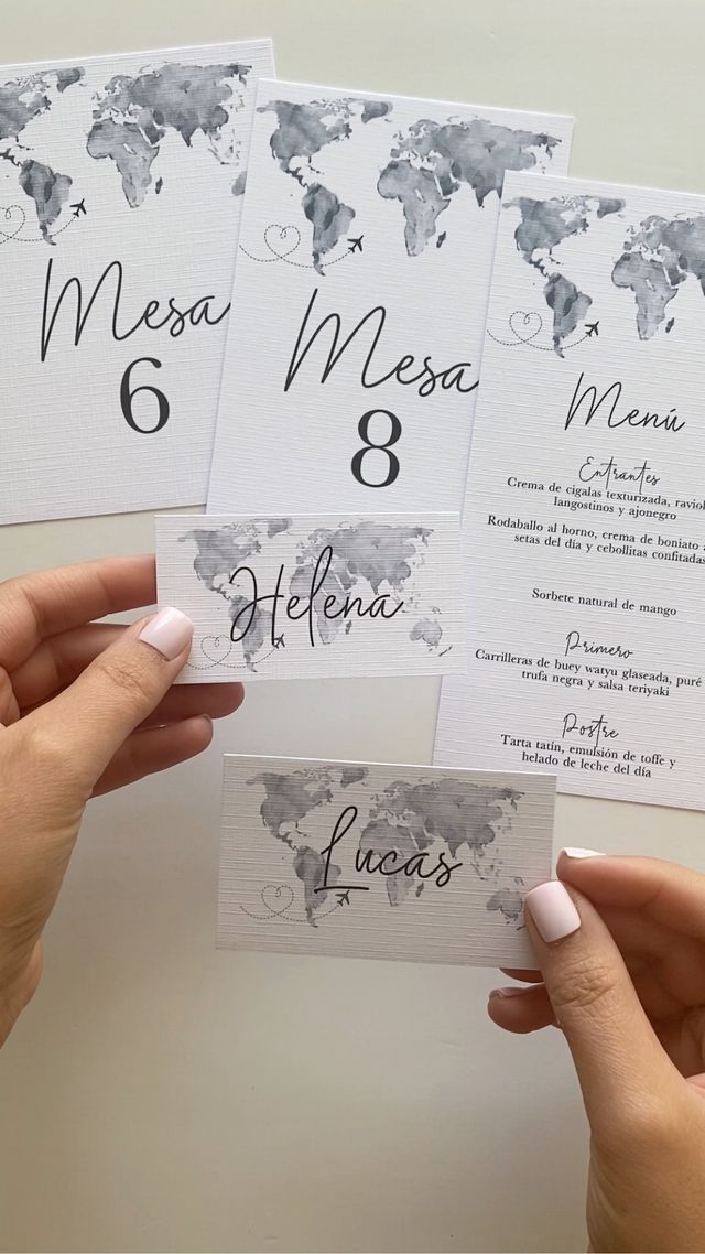 Papelería boda viajes