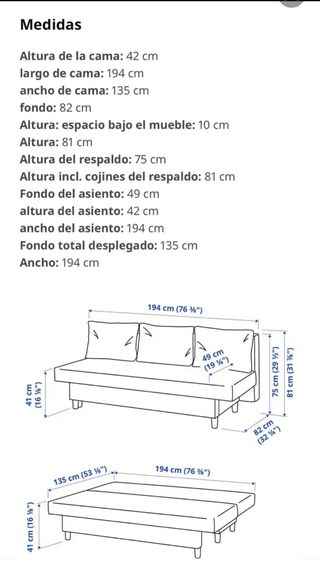 Sofá cama ikea 