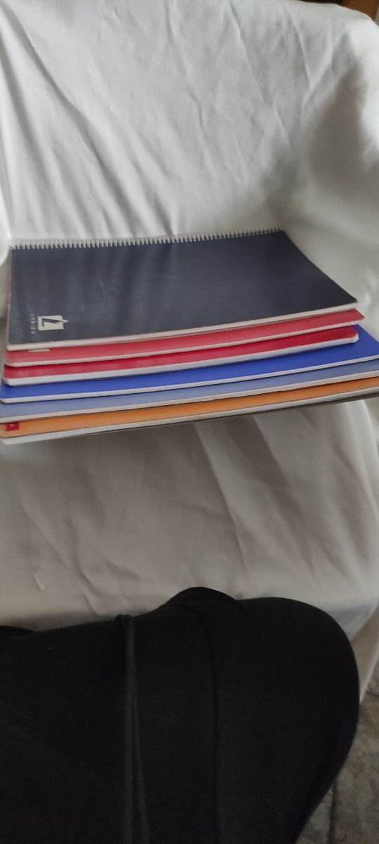 12 cuadernos de cuadritos limpios