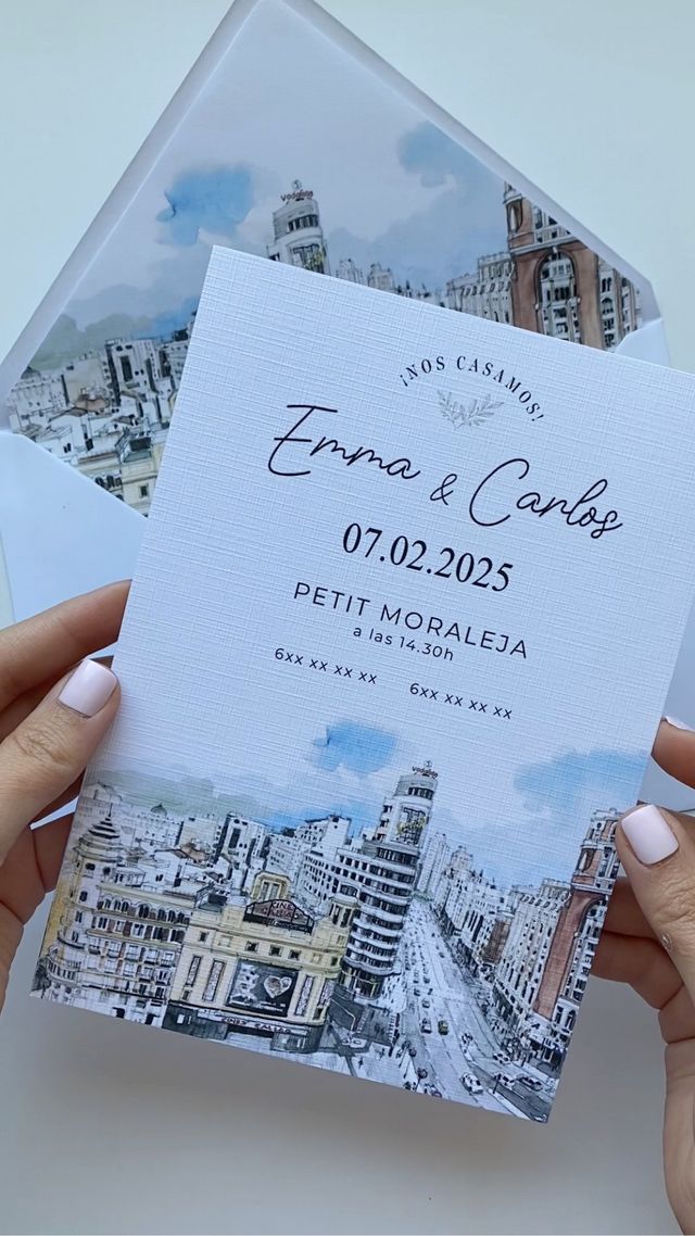 Invitación boda viajera