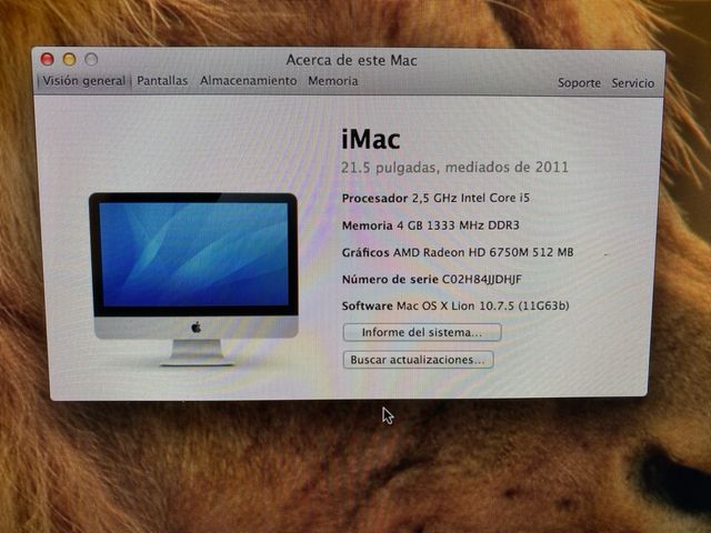 Mac OS X Lion 21,5 pulgadas