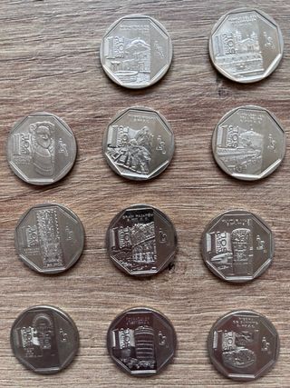 Coleccion de pesos peruanos de 2010 a 2016