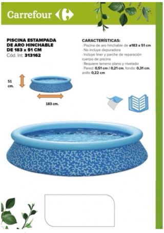 Piscina hinchable 183x51 cm NUEVA