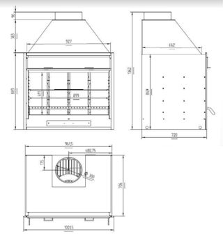 Barbacoa con ladrillo refractario