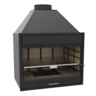 Barbacoa con ladrillo refractario