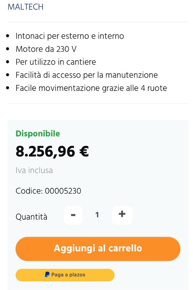 Maquina revocadora mortero