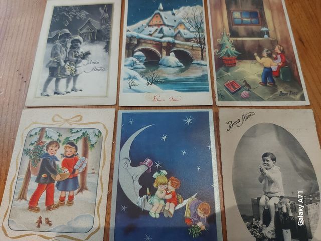 17 antiche cartoline buon Natale/anno