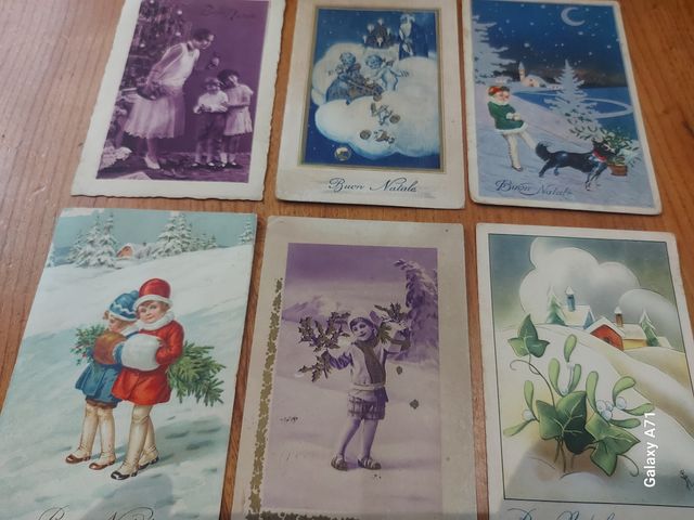 17 antiche cartoline buon Natale/anno