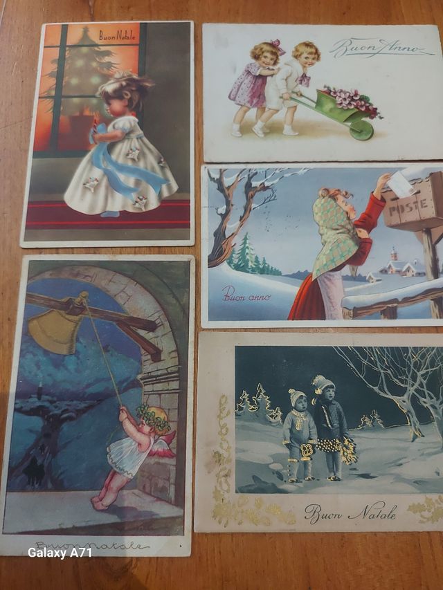 17 antiche cartoline buon Natale/anno