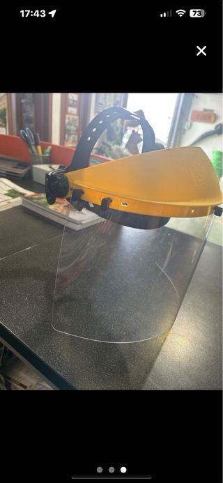 Careta desbrozadora con 2 pantallas