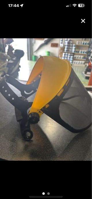 Careta desbrozadora con 2 pantallas