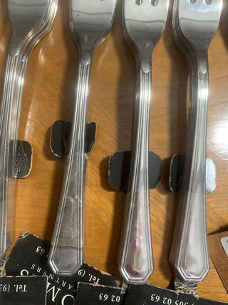 48 tenedores postre acero inoxidable