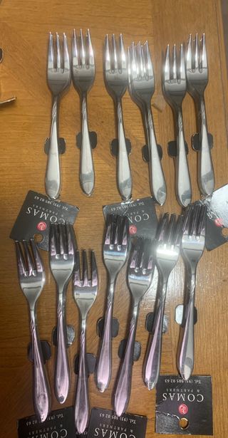 78 tenedores de postre acero inoxidable