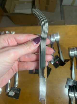 42 tenedores de postre de acero inoxidable