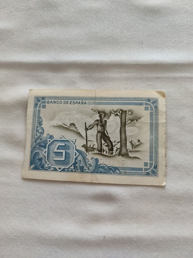 Billete de 5 pesetas 1937