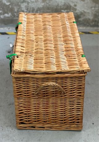 gran Cesta baul de mimbre El Corte Inglés