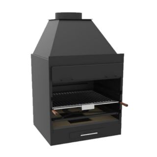 Barbacoa con ladrillo refractario