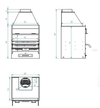 Barbacoa con ladrillo refractario