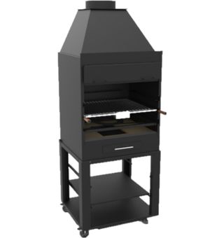 Barbacoa con ladrillo refractario