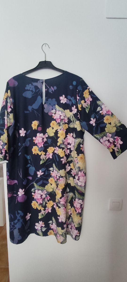Vestido azul flores 3XL